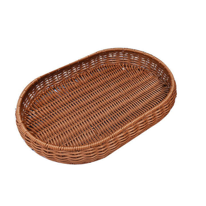 Handcrafted Oval Wicker Serving Basket