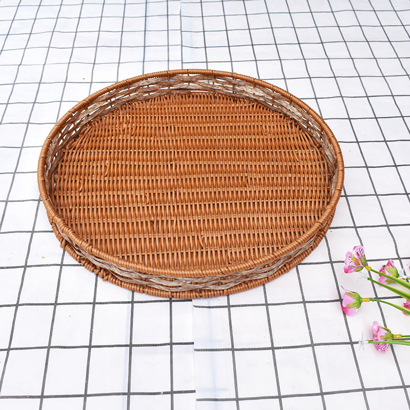 Handwoven Round Storage Tray