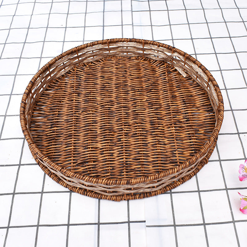 Handwoven Round Storage Tray