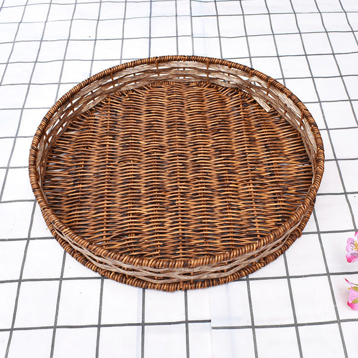 Handwoven Round Storage Tray