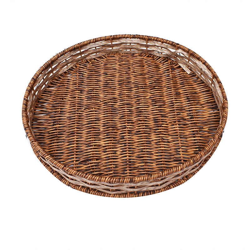 Handwoven Round Storage Tray