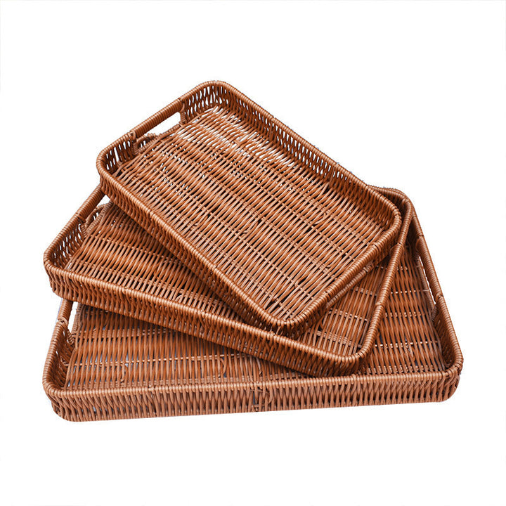 Handcrafted Woven Serving Tray Set 1789539601