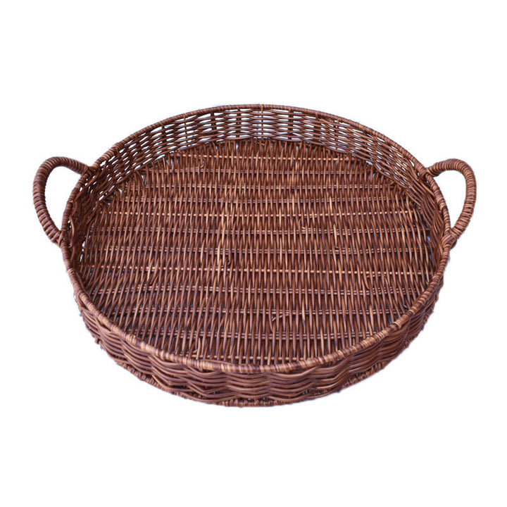 Round Handwoven Serving Tray