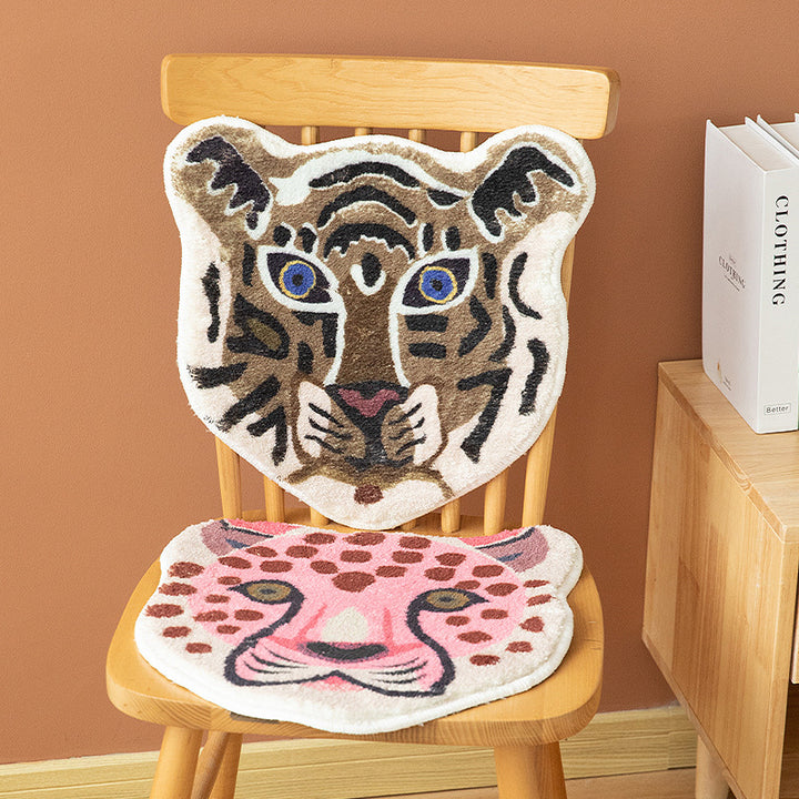 Round microfiber coasters with cute animal motifs and non-slip backing