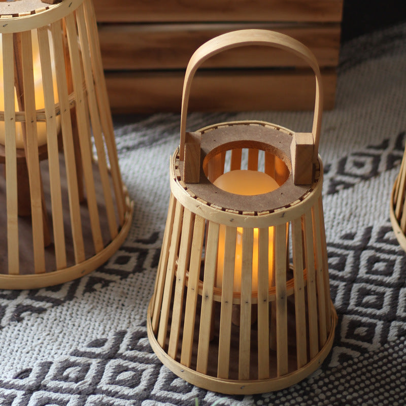 Handcrafted wooden lantern