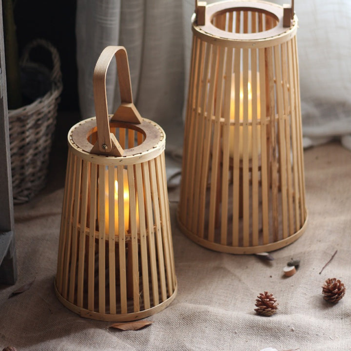 Handcrafted wooden lantern