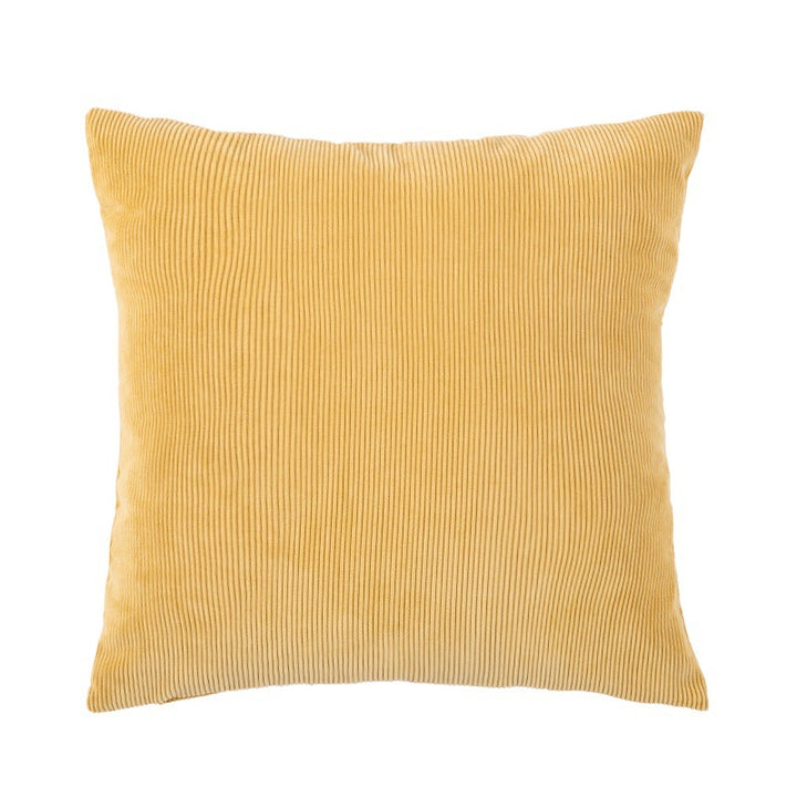 Cord decorative cushion cover with fine ribbed structure and concealed zipper
