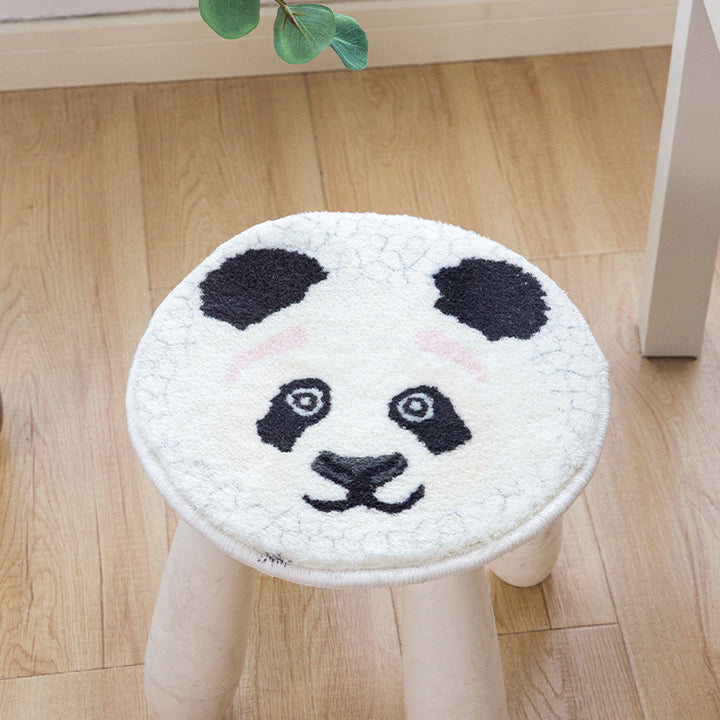 Round microfiber coasters with cute animal motifs and non-slip backing