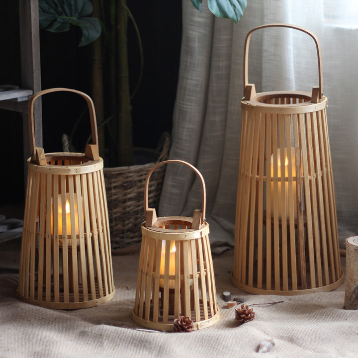 Handcrafted wooden lantern