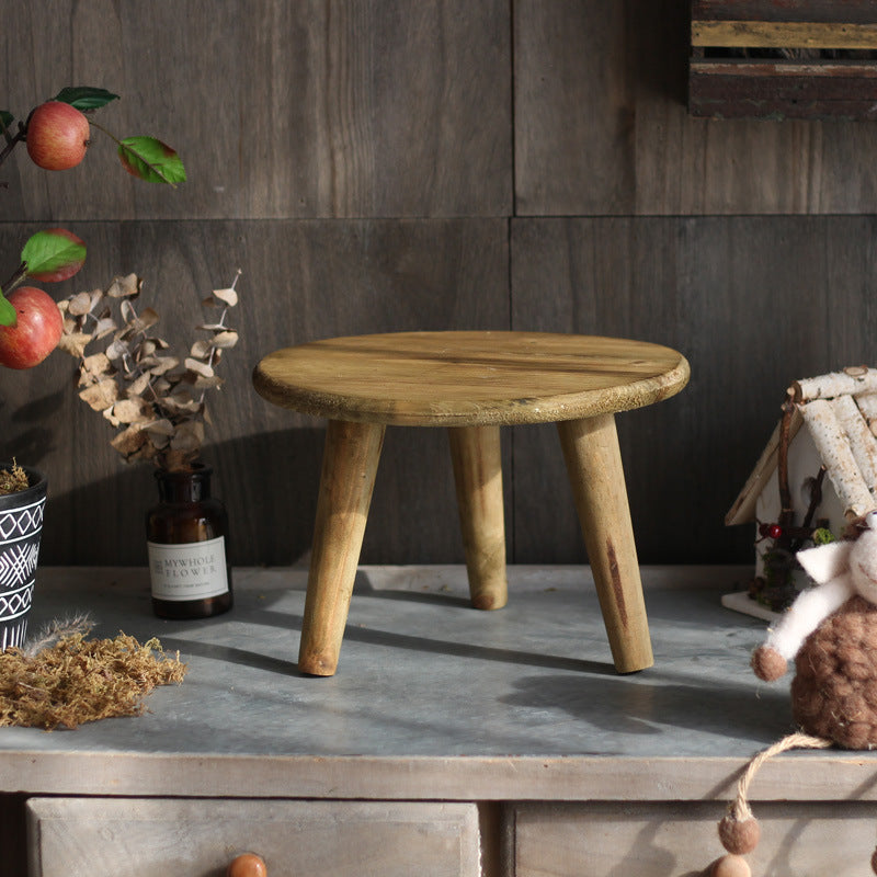 Stylish wooden footstool