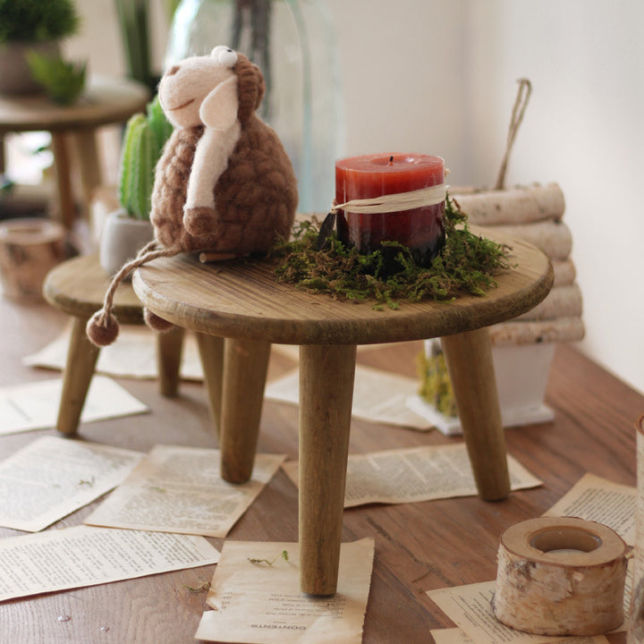 Stylish wooden footstool