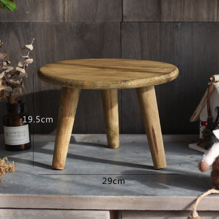 Stylish wooden footstool