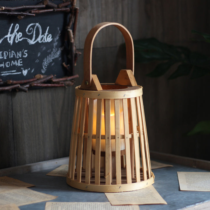 Handcrafted wooden lantern