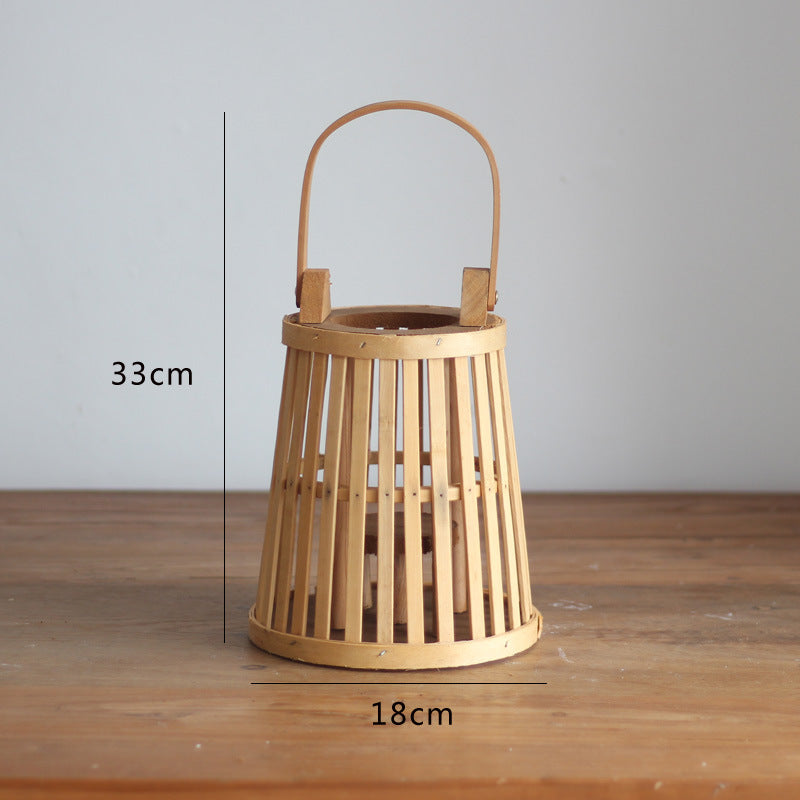Handcrafted wooden lantern
