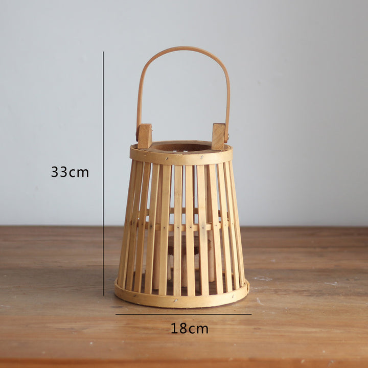 Handcrafted wooden lantern