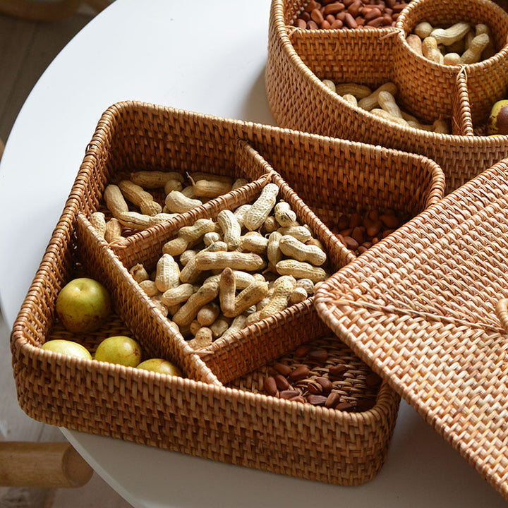 Handmade storage bowl with compartments