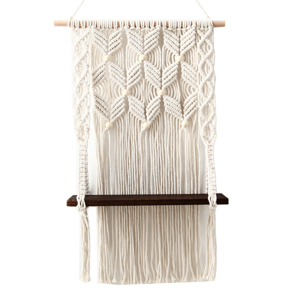 Macrame Wall Shelf Organizer