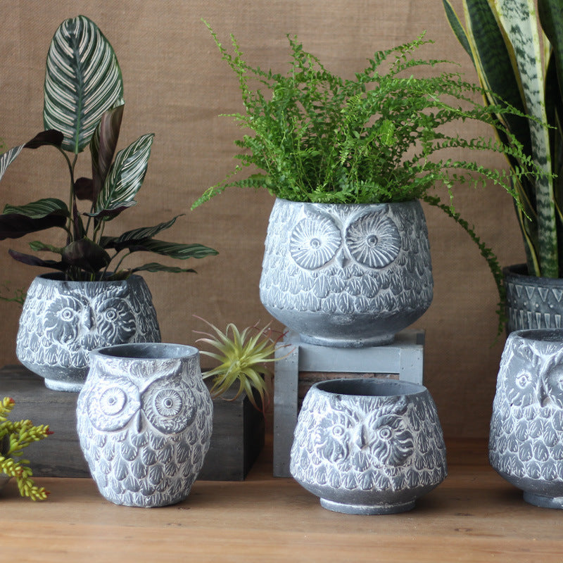 Decorative Owl Ceramic Pot