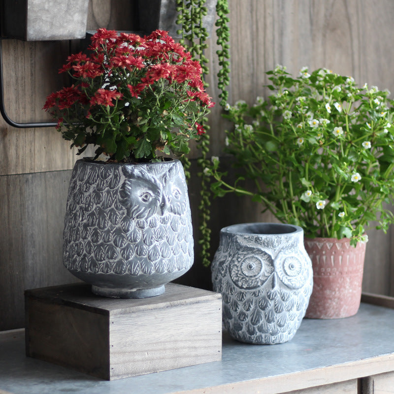 Decorative Owl Ceramic Pot