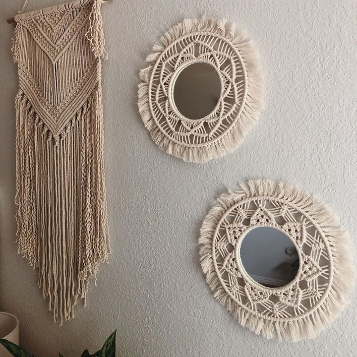 Decorative Macrame Wall Mirror