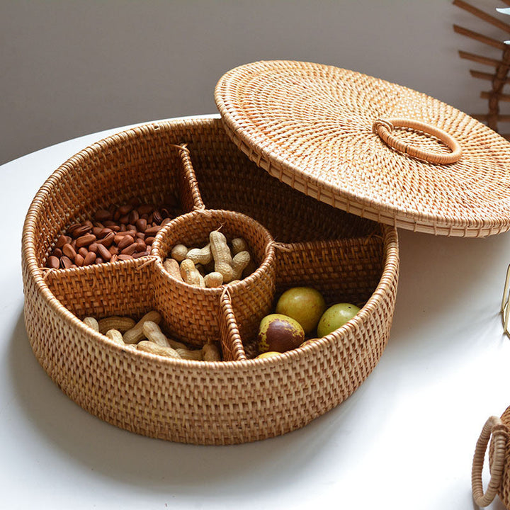 Handmade storage bowl with compartments