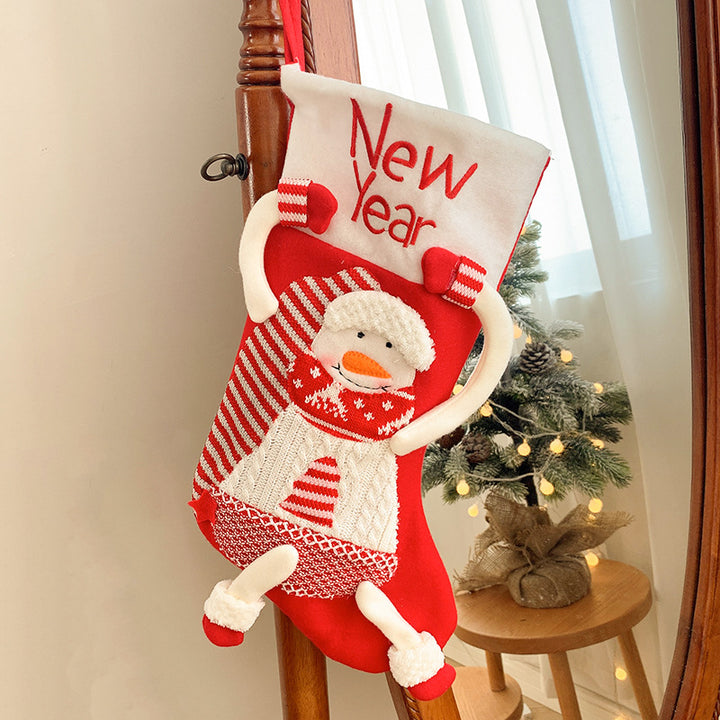 Festive Holiday-Themed Snowman Stocking