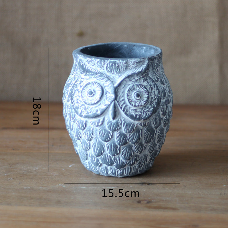 Decorative Owl Ceramic Pot