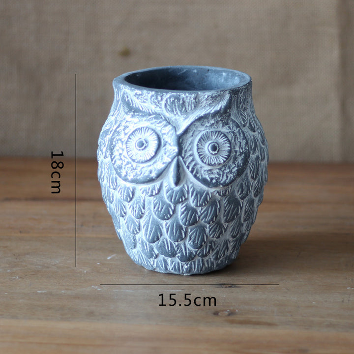 Decorative Owl Ceramic Pot