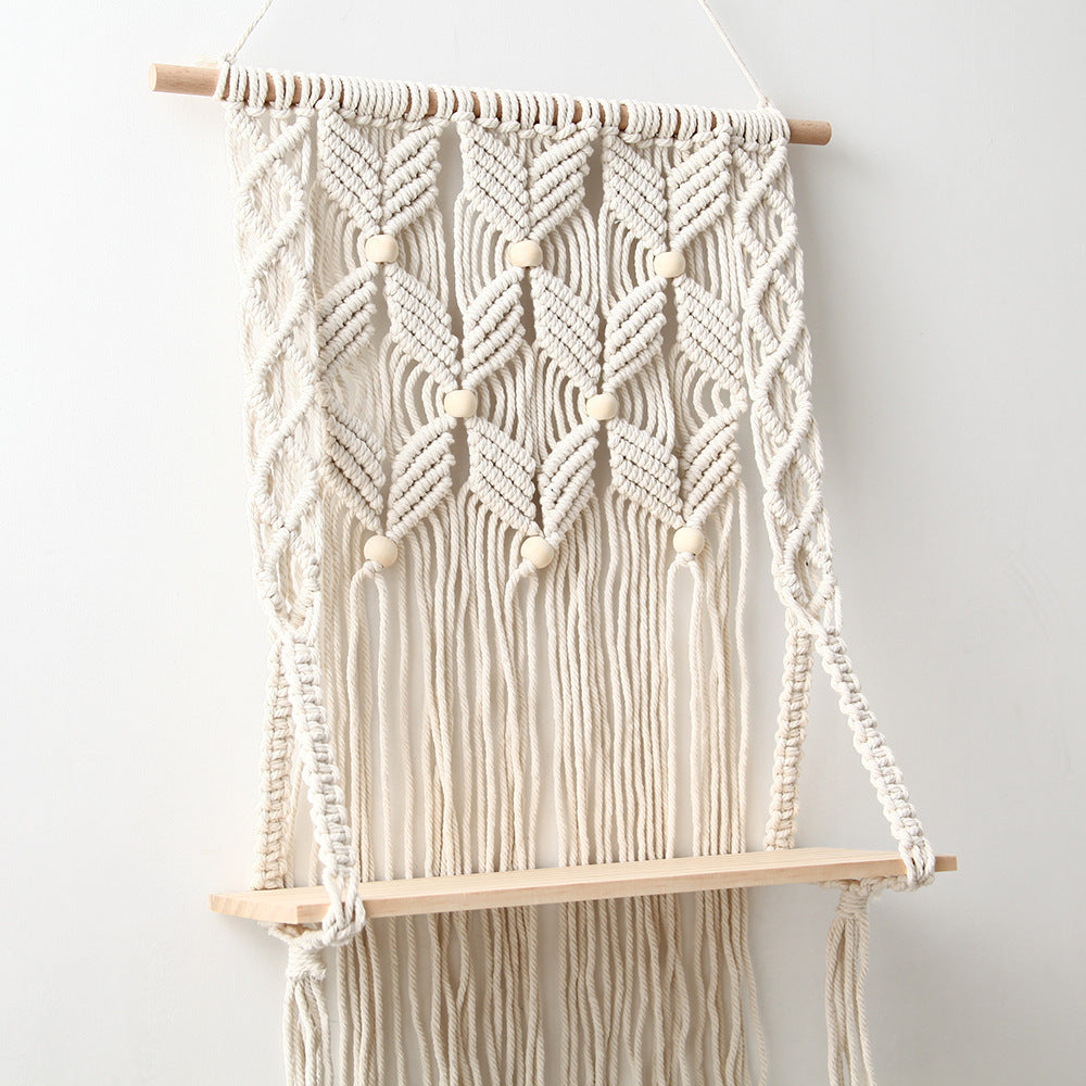 Macrame Wall Shelf Organizer