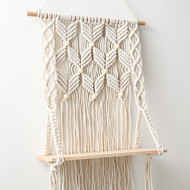 Macrame Wall Shelf Organizer