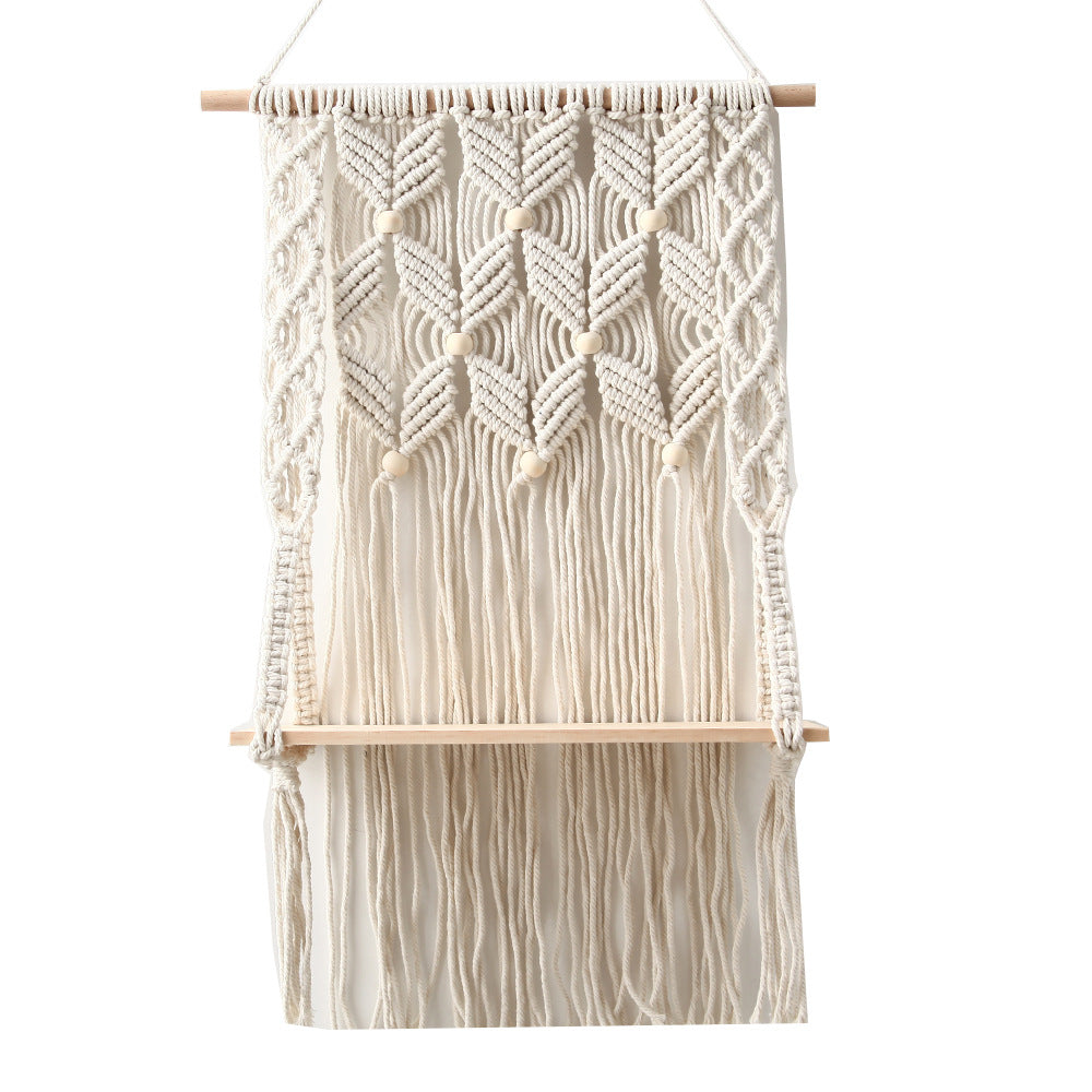 Macrame Wall Shelf Organizer