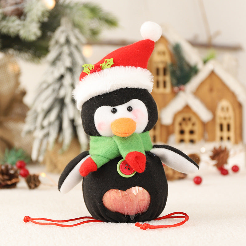 Plush Penguin Holiday Decoration