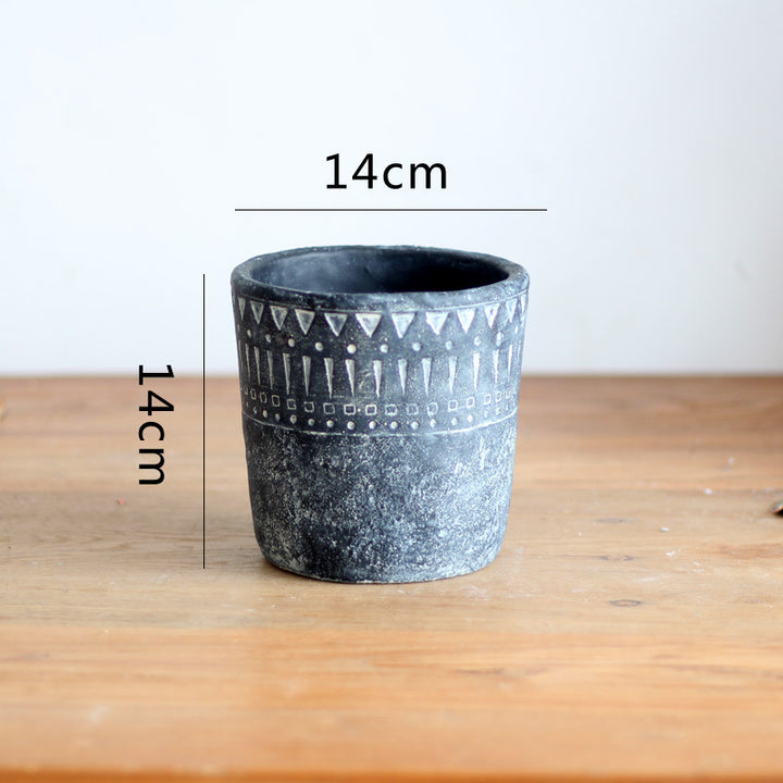Elegant decorative pot made of high-quality concrete