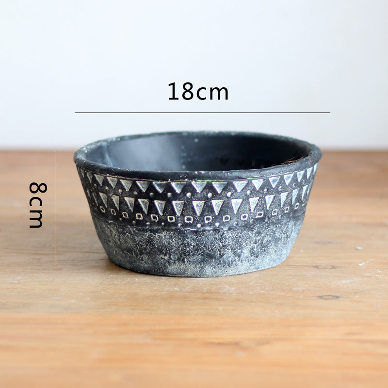 Elegant decorative pot made of high-quality concrete