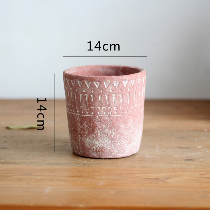 Elegant decorative pot made of high-quality concrete
