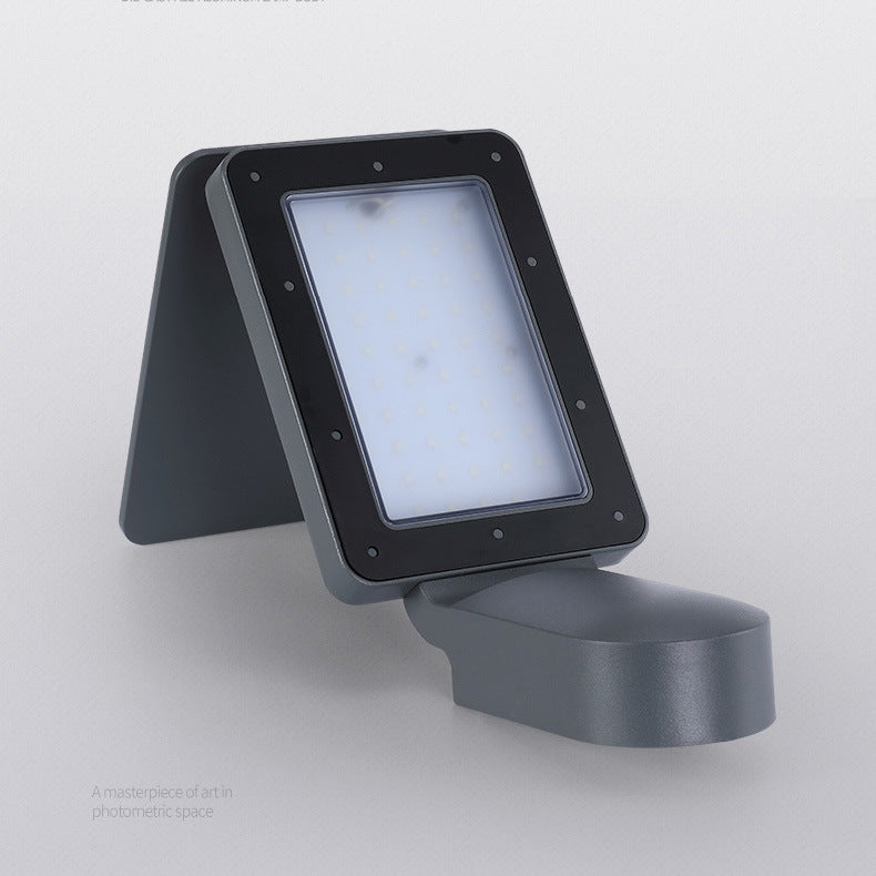 Outdoor solar motion sensor wall lamp with adjustable panel