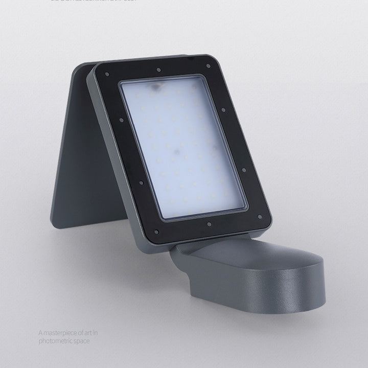 Outdoor solar motion sensor wall lamp with adjustable panel