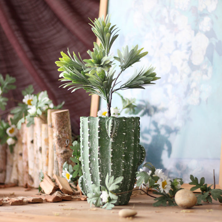 Decorative flower pot in cactus shape