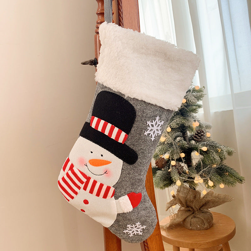 Festive Holiday-Themed Snowman Stocking