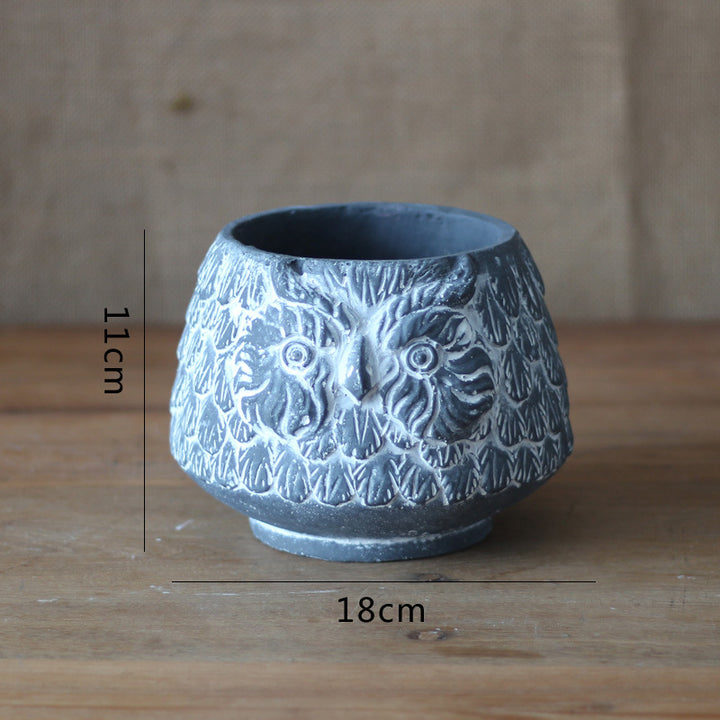 Decorative Owl Ceramic Pot