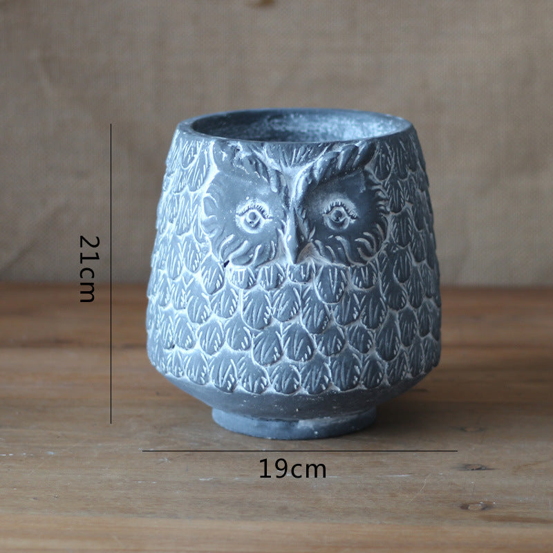 Decorative Owl Ceramic Pot