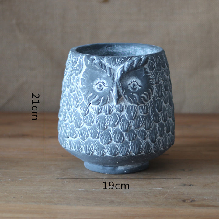 Decorative Owl Ceramic Pot