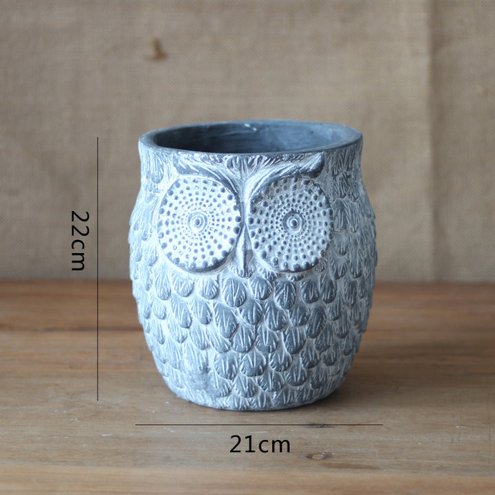 Decorative Owl Ceramic Pot
