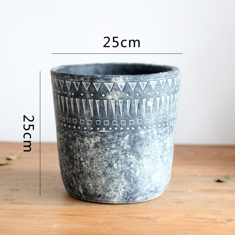 Elegant decorative pot made of high-quality concrete