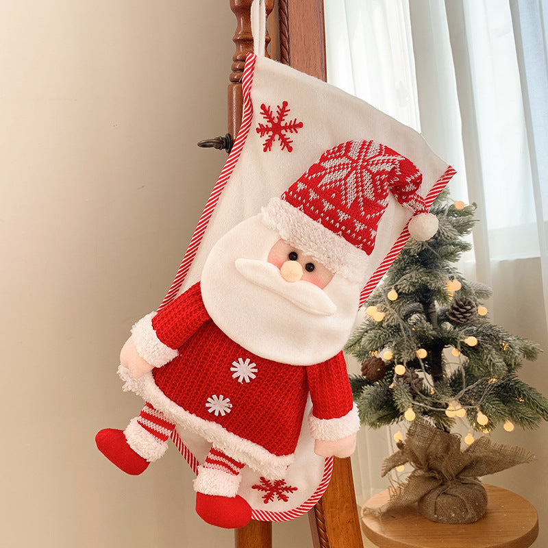 Festive Holiday-Themed Snowman Stocking