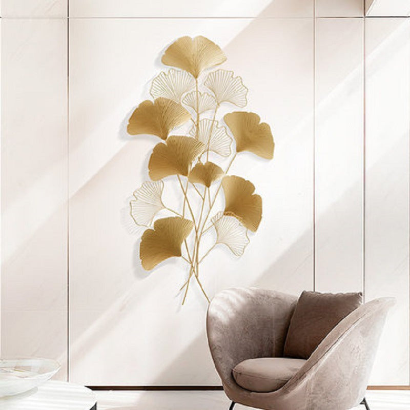 Contemporary Ginkgo Leaf Wall Sculpture