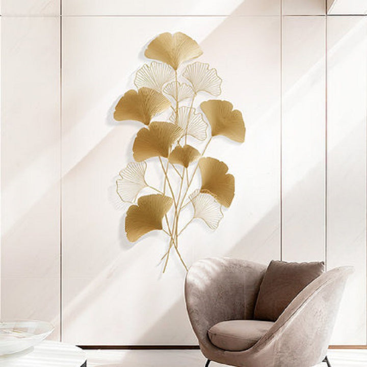 Contemporary Ginkgo Leaf Wall Sculpture