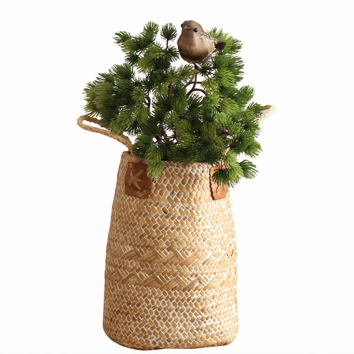Handcrafted storage basket with natural design