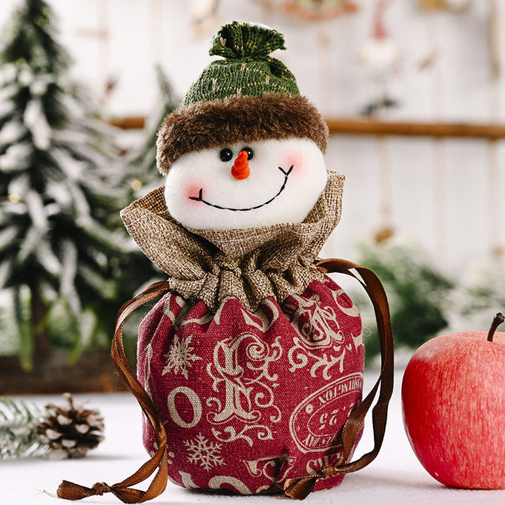 Cute Christmas figure with heart pouch