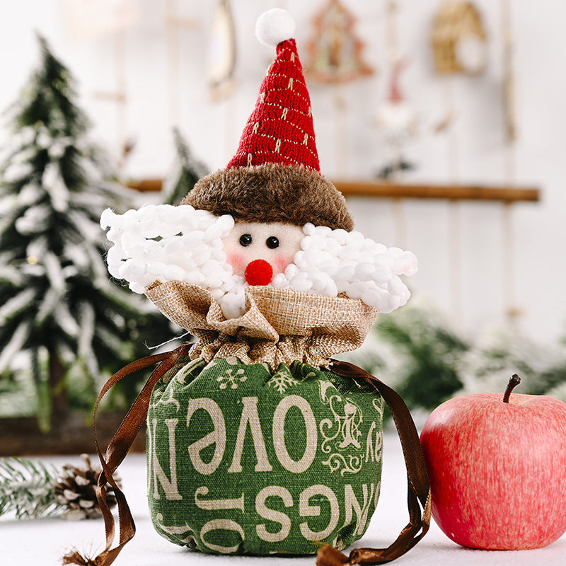 Cute Christmas figure with heart pouch